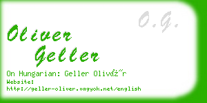 oliver geller business card